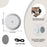 Round Wall Light Rechargeable Motion Sensor 3-Color Dimming LED Night Light with Magnetic Base - White - 7
