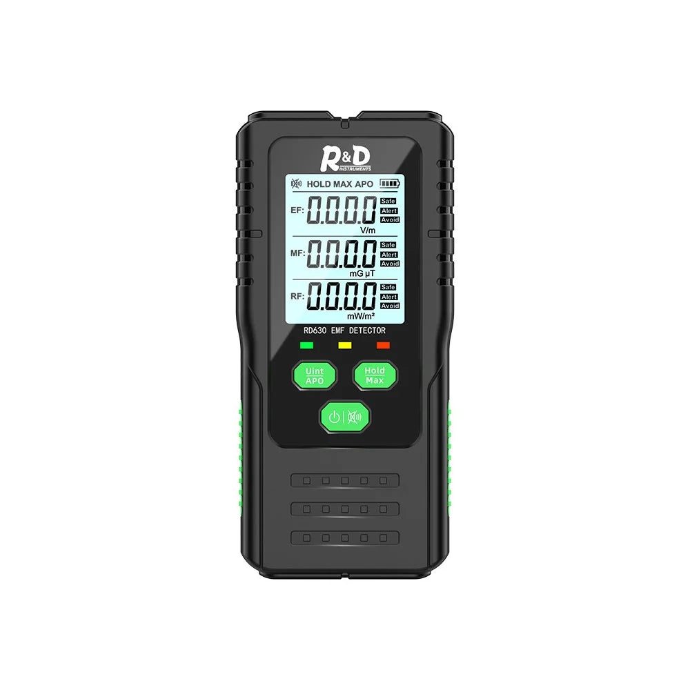 R&D Instruments EMF Detector 3 in 1 Electric Magnetic RF Radiation Meter EF MF Frequency Tester - 1