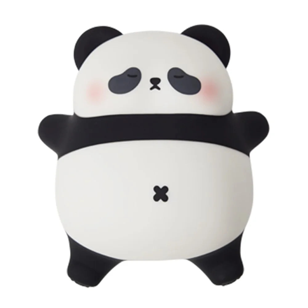 A071 Panda Silicone Night Light Snoring Sound Sleep Lamp Soft Touch Light for Bedroom - 1