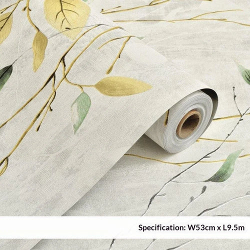 53x950cm 3D Embossed Self-Adhesive Wallpaper Waterproof PVC Wall Sticker for Bedroom Living Room - TT2617 - 1
