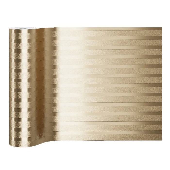 60x300cm 3D Textured Grid Pattern Wall Sticker Waterproof Self-Adhesive PVC TV Background Wall Paper - Champagne Gold - 1