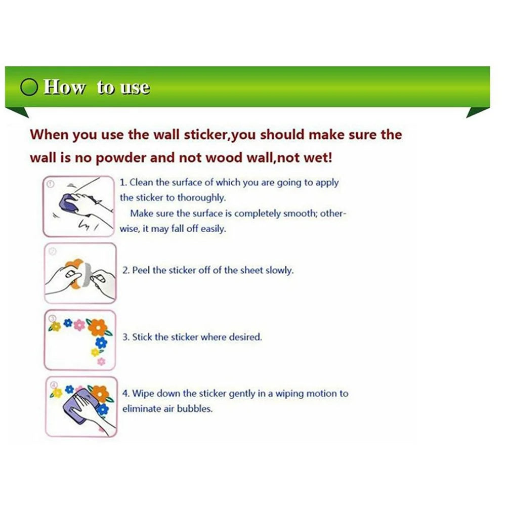 Cute Bear Fox Wall Stickers Jungle Animals Wall Decors for Kids Room, Bedroom, Playroom (without EN71 Certification)   53*27CM - 4