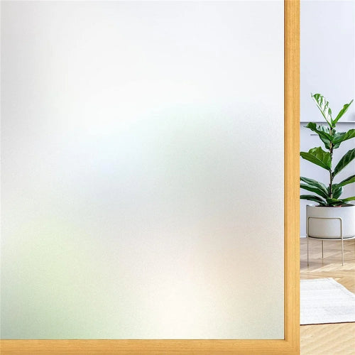 90x100cm Static Cling Frosted Privacy Window Film No Adhesive PVC Matte Glass Sticker for Bathroom - Frosted - 1