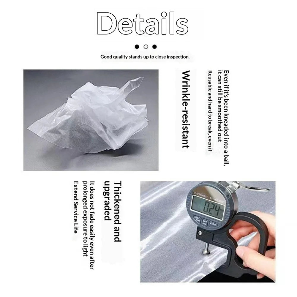 90x100cm Static Cling Frosted Privacy Window Film No Adhesive PVC Matte Glass Sticker for Bathroom - Frosted - 5