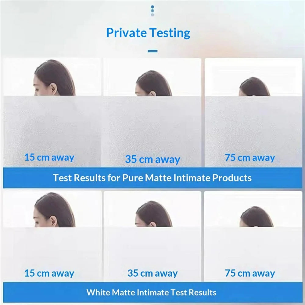 45x100cm Static Cling Frosted Privacy Window Film No Adhesive PVC Matte Glass Sticker for Bathroom - Frosted - 3