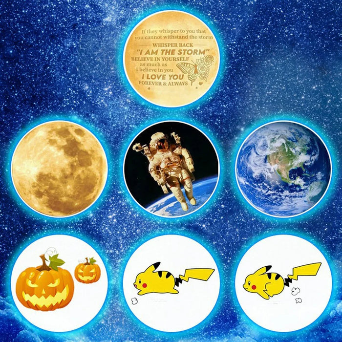 USB Planet Projection Light 6-Mode Dual Lens Earth Moon Galaxy Night Light for Bedroom Car - 4