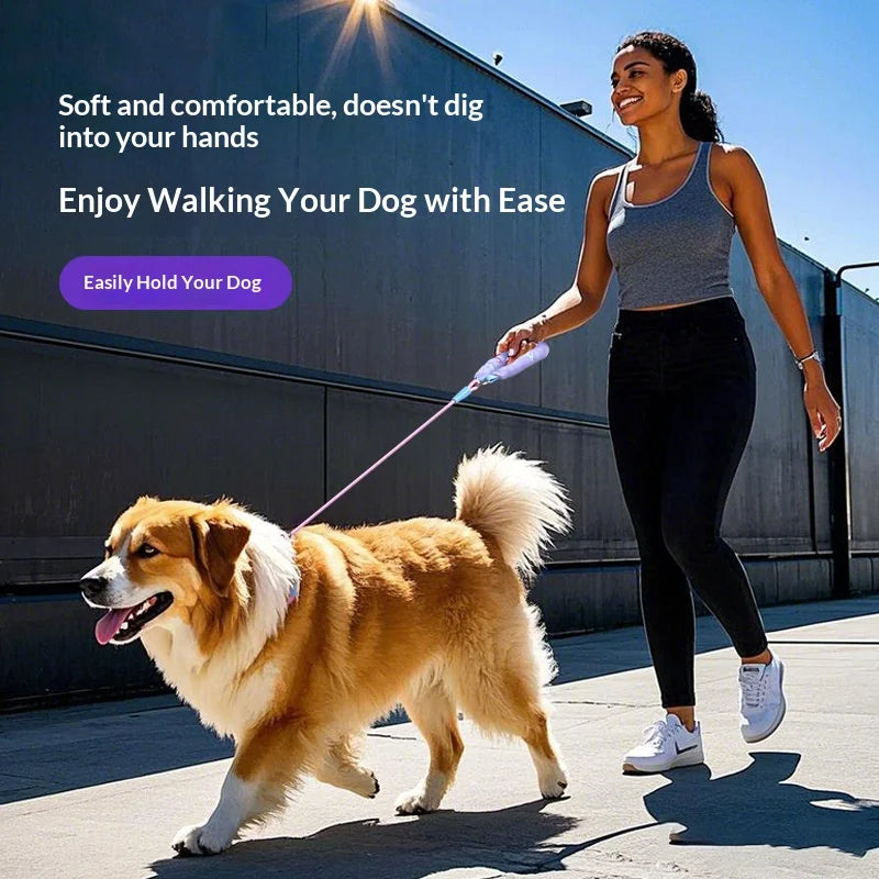 FULED 150cm Hands-Free Walking Leash 360 Degree Swivel Clip 100kg Tensile Strength for Dogs - 2