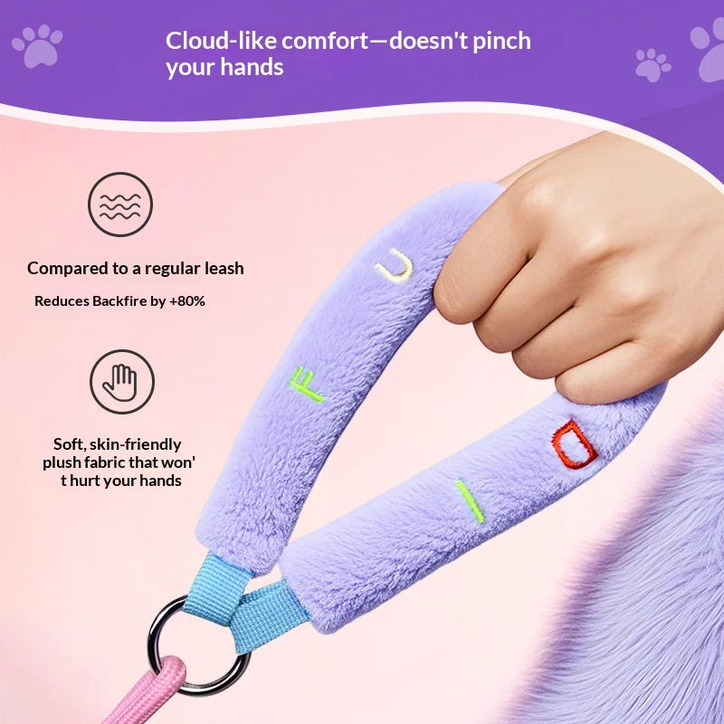 FULED 150cm Hands-Free Walking Leash 360 Degree Swivel Clip 100kg Tensile Strength for Dogs - 3