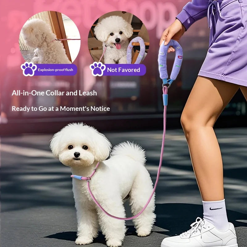 FULED 150cm Hands-Free Walking Leash 360 Degree Swivel Clip 100kg Tensile Strength for Dogs - 4