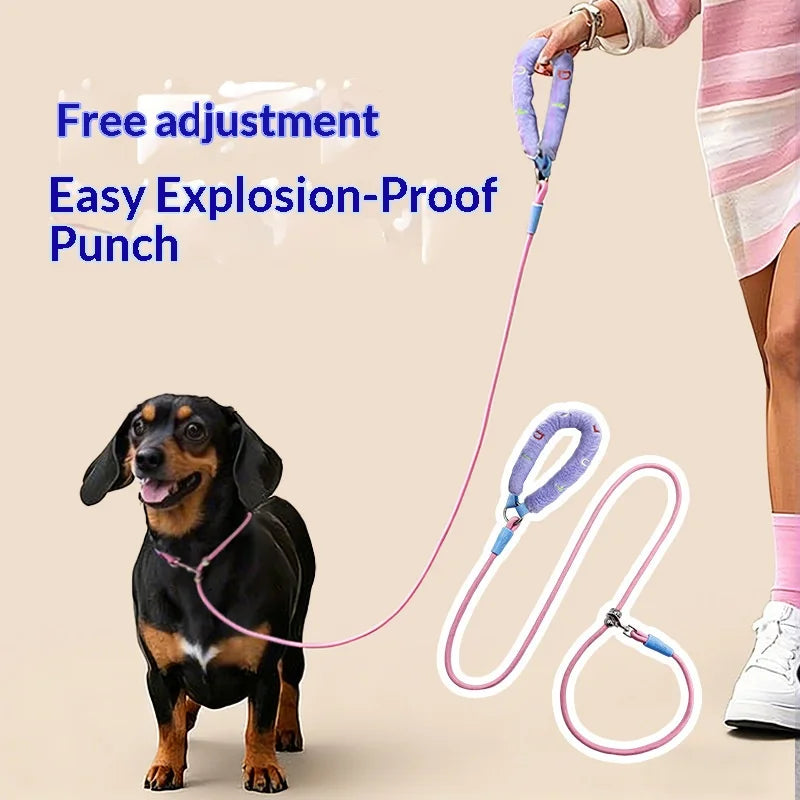 FULED 150cm Hands-Free Walking Leash 360 Degree Swivel Clip 100kg Tensile Strength for Dogs - 5