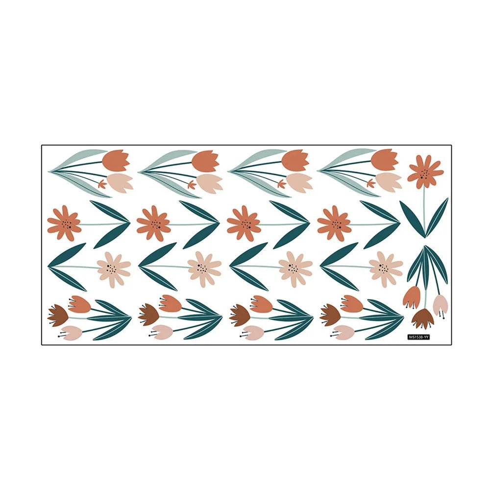 MS1538--YY Home Background Wall Sticker Flower Pattern Living Room Bedroom PVC Decal Wallpaper (No EN71 Certification) - 2