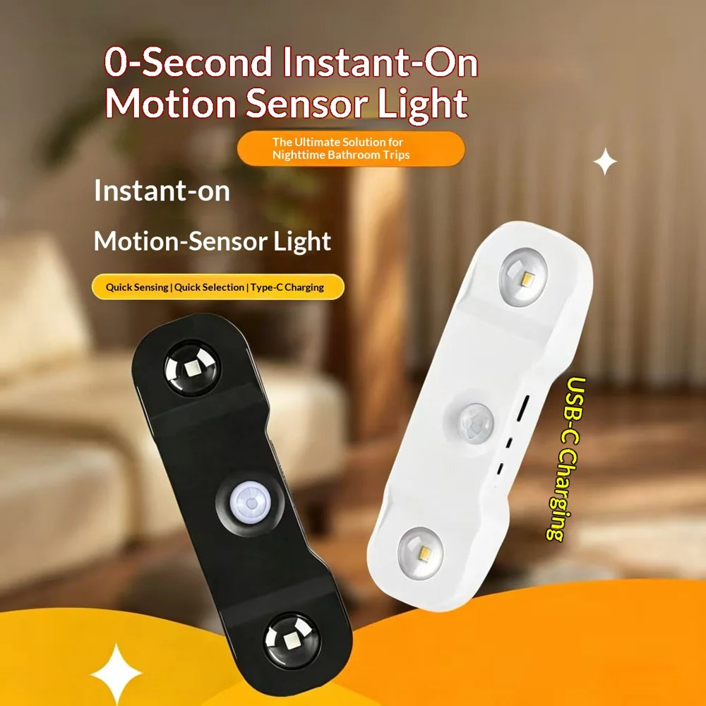 Y-07 Three Color Temperature LED Wall Light PIR Motion Sensor Magnetic Rechargeable Night Lamp - White - 2
