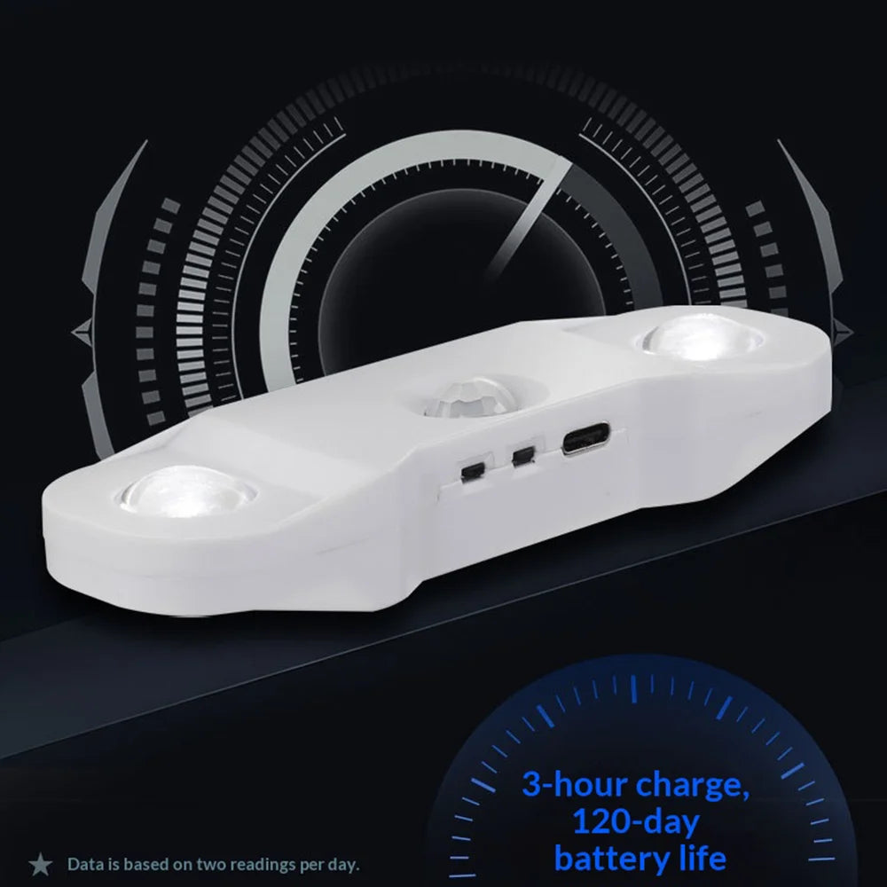 Y-07 Three Color Temperature LED Wall Light PIR Motion Sensor Magnetic Rechargeable Night Lamp - White - 6