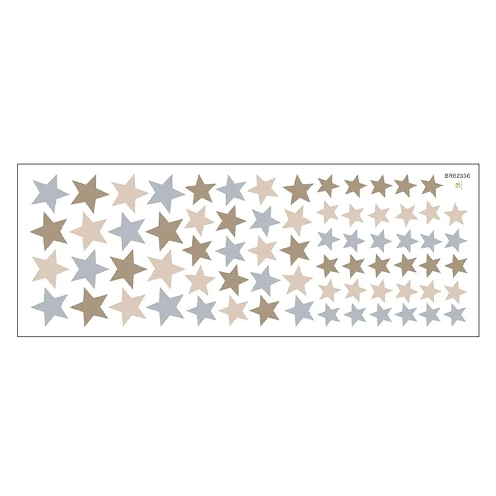 71Pcs / Set Cartoon Stars Wall Stickers Removable Nursery Wall Decals Children Kids Baby Room Interior Home Decor (No EN71 Certification) - 2