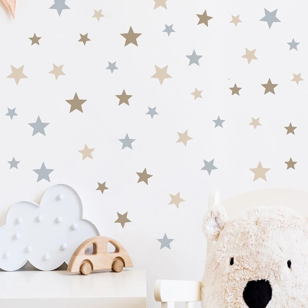 71Pcs / Set Cartoon Stars Wall Stickers Removable Nursery Wall Decals Children Kids Baby Room Interior Home Decor (No EN71 Certification) - 3