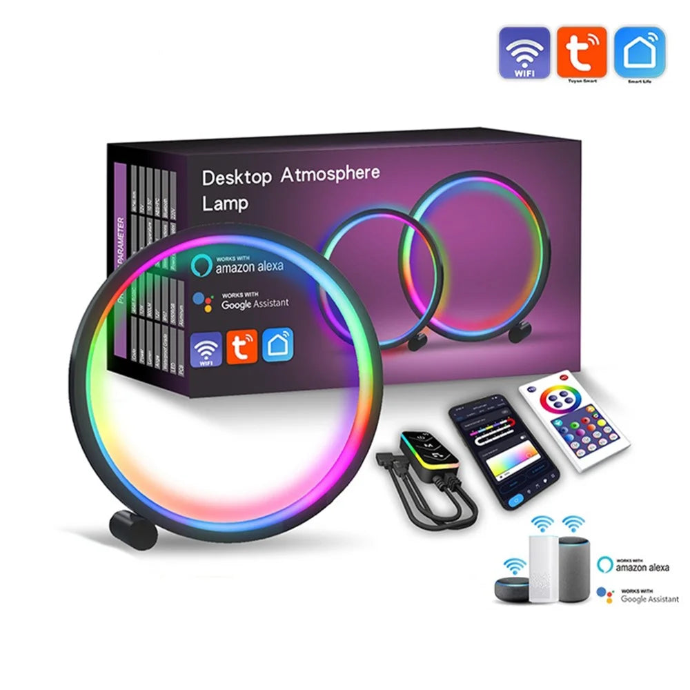LIXINCORDA SAL052 RGBIC Smart LED Light Desktop Ambient Ring Light Support Tuya WiFi - 2