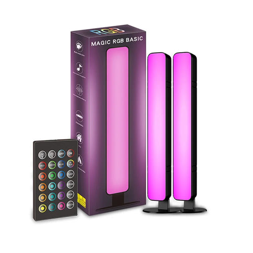 LIXINCORDA SAL042 2PCS Desktop RGB Color Light Bar Gaming Party Music Pickup Sync TV Backlight for Home Bedroom - 1