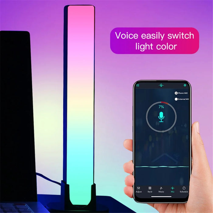 LIXINCORDA ZM-021 2Pcs Desktop Ambient Light RGB Light Stick Gaming Music Sensor Lamp (Tuya WiFi Version Alexa Google) - 7