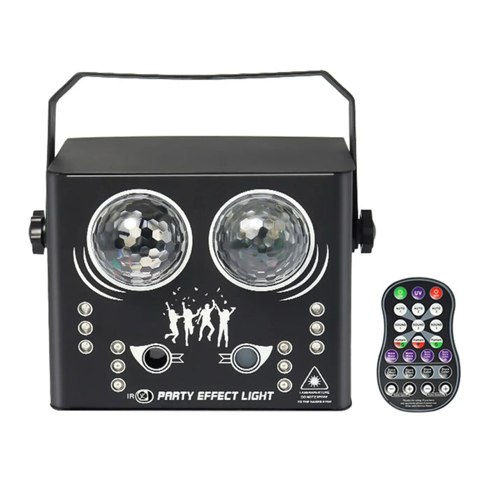 5-in-1 LED Effect Light Strobe Laser Water Streak Pattern Disco Light Lamp for Party Club Bar - US Plug - 1