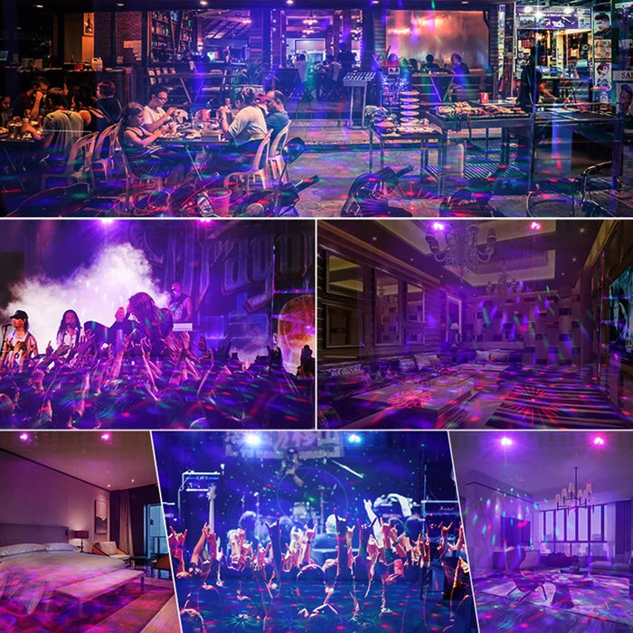 5-in-1 LED Effect Light Strobe Laser Water Streak Pattern Disco Light Lamp for Party Club Bar - US Plug - 4