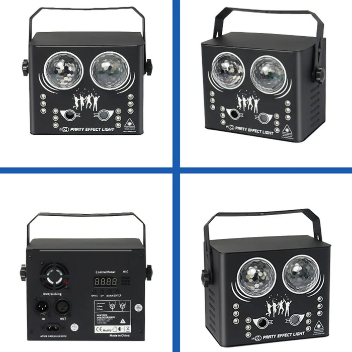 5-in-1 LED Effect Light Strobe Laser Water Streak Pattern Disco Light Lamp for Party Club Bar - US Plug - 7