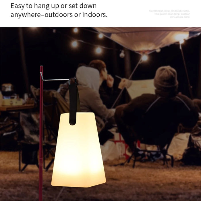 Trapezoid Portable Lantern Lamp 16 Colors Brightness Adjustable USB Rechargeable LED Light with Remote Controller - 5