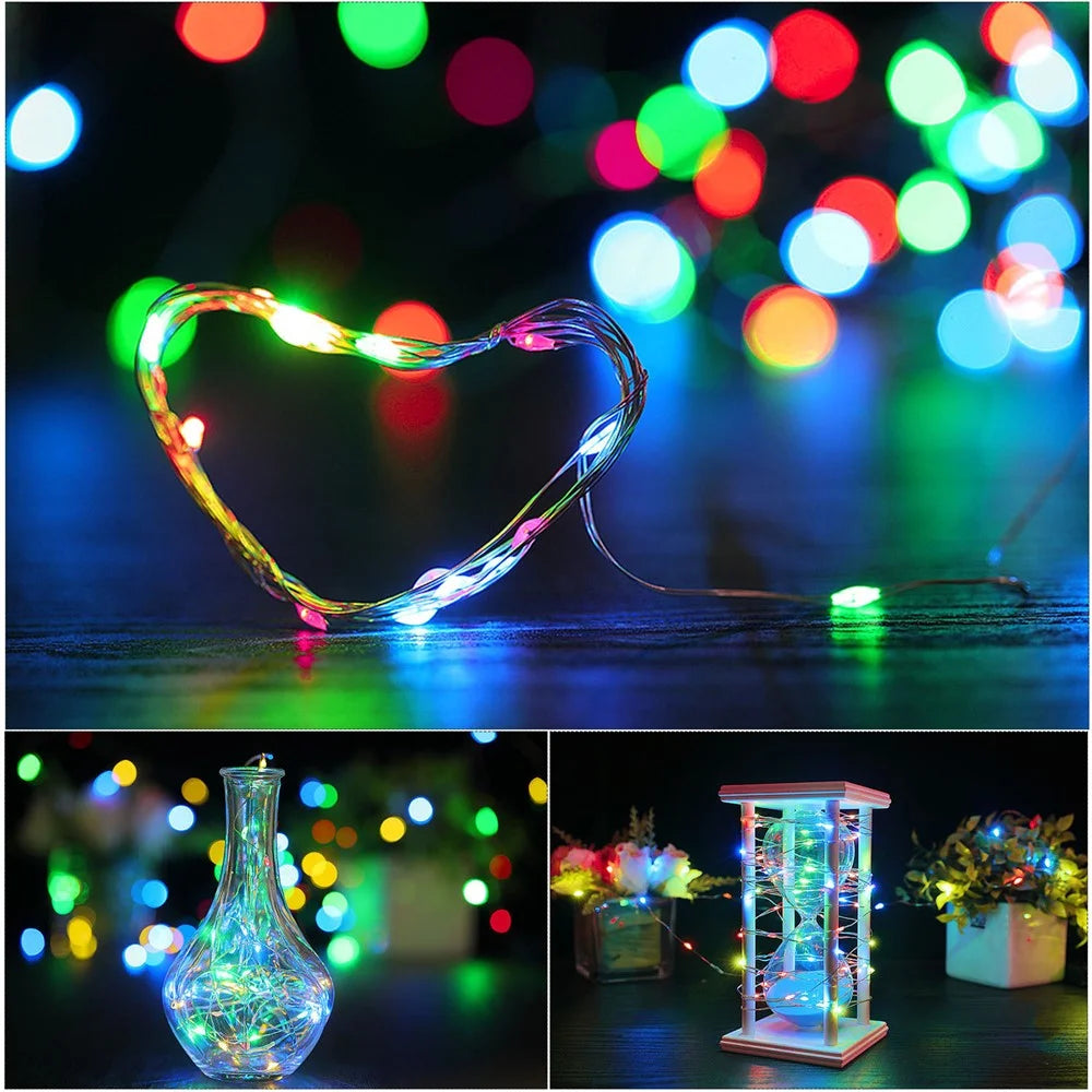 6Pcs / Set 1m 10-LED Wine Bottle Plug String Light Copper Wire LED Christmas Festival Lighting Decor - Multi-Color - 3