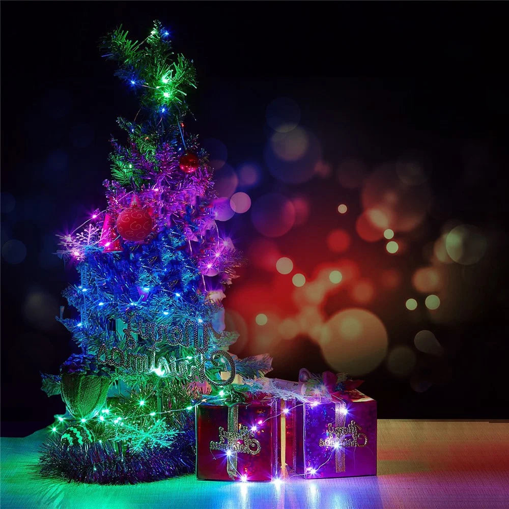 6Pcs / Set 1m 10-LED Wine Bottle Plug String Light Copper Wire LED Christmas Festival Lighting Decor - Multi-Color - 5