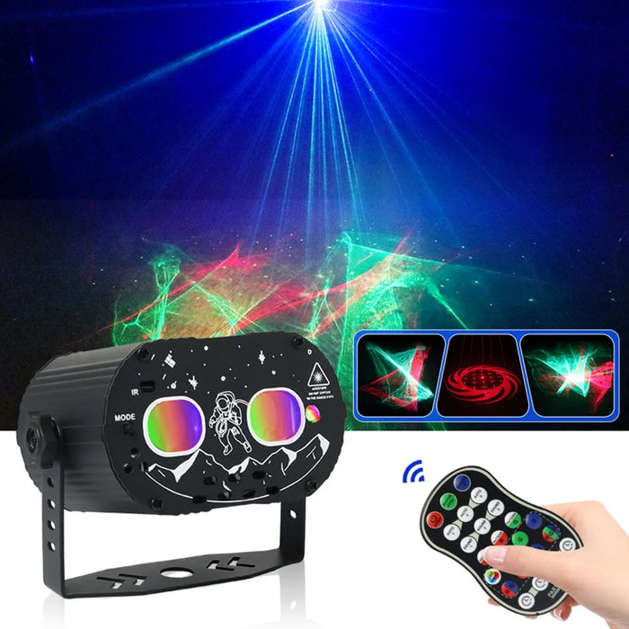 T20 DJ Party Lights Stage Light Northern Lights Effect Laser Light Disco Strobe Lighting with Remote Control - 2
