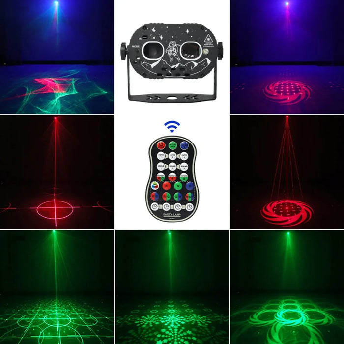 T20 DJ Party Lights Stage Light Northern Lights Effect Laser Light Disco Strobe Lighting with Remote Control - 3