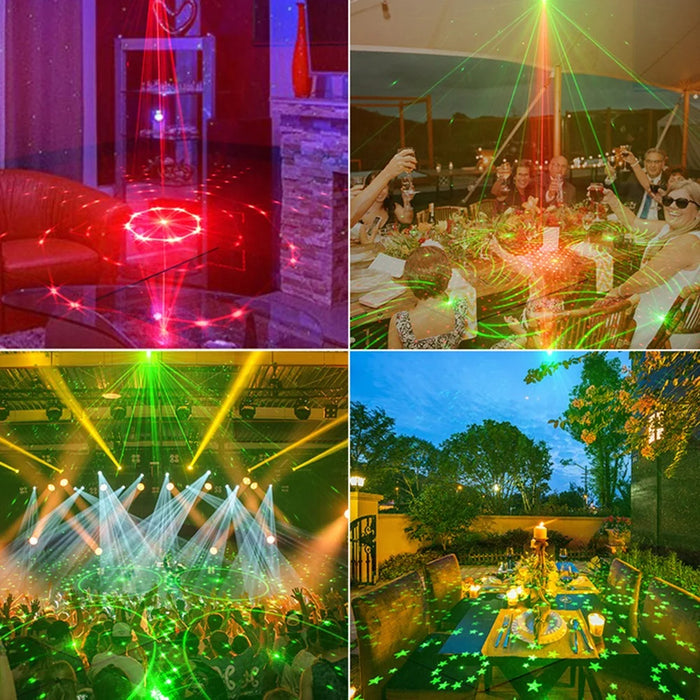 T20 DJ Party Lights Stage Light Northern Lights Effect Laser Light Disco Strobe Lighting with Remote Control - 6