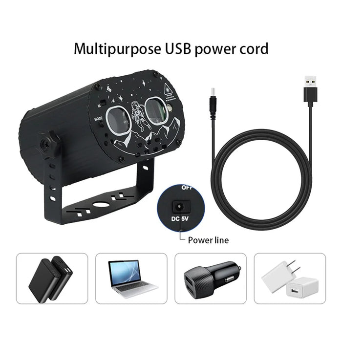 T20 DJ Party Lights Stage Light Northern Lights Effect Laser Light Disco Strobe Lighting with Remote Control - 7