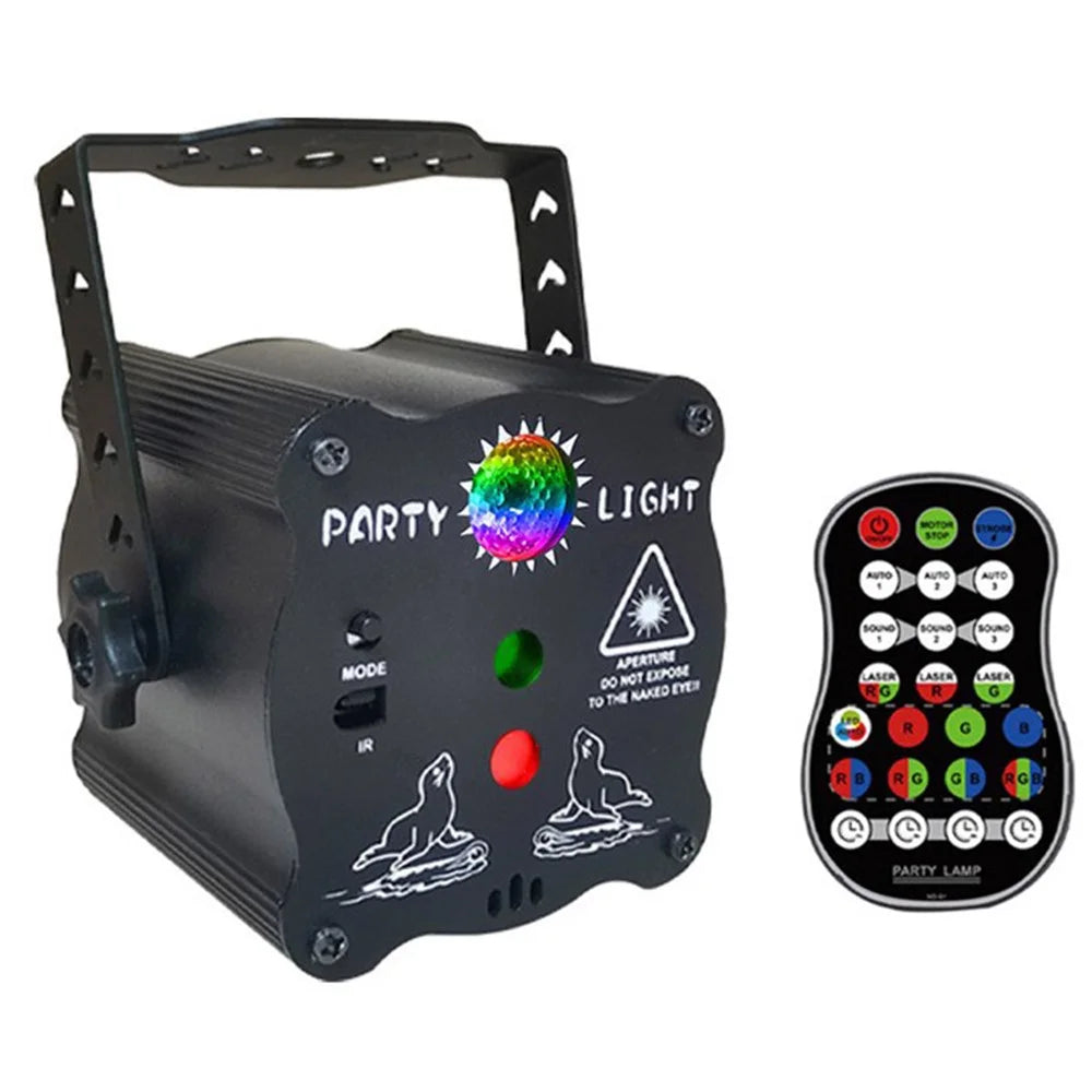 R50 Portable Mini Laser Light Aluminum Alloy Auto / Voice / Remote Control Indoor Light with Handle - 2