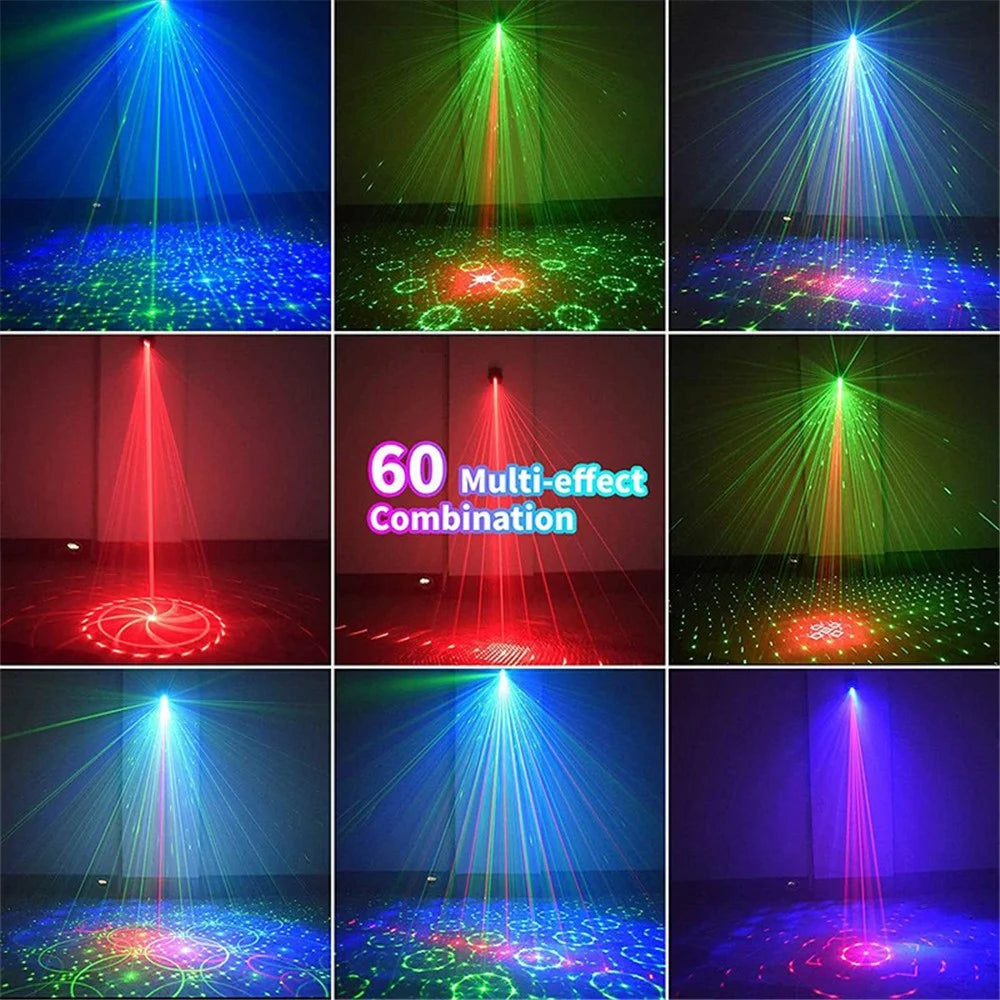 R50 Portable Mini Laser Light Aluminum Alloy Auto / Voice / Remote Control Indoor Light with Handle - 3