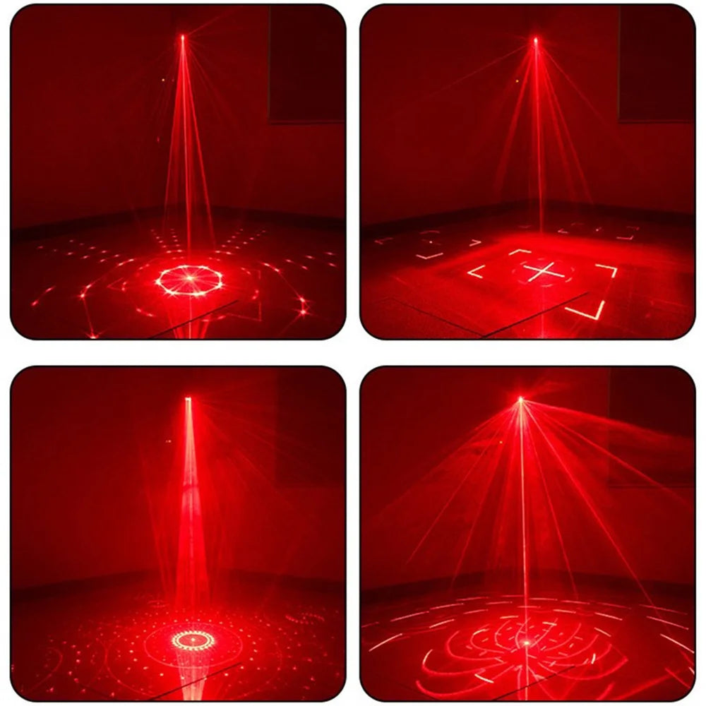 R50 Portable Mini Laser Light Aluminum Alloy Auto / Voice / Remote Control Indoor Light with Handle - 6