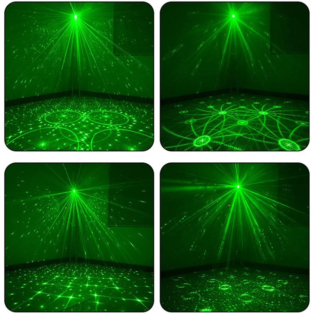 R50 Portable Mini Laser Light Aluminum Alloy Auto / Voice / Remote Control Indoor Light with Handle - 7