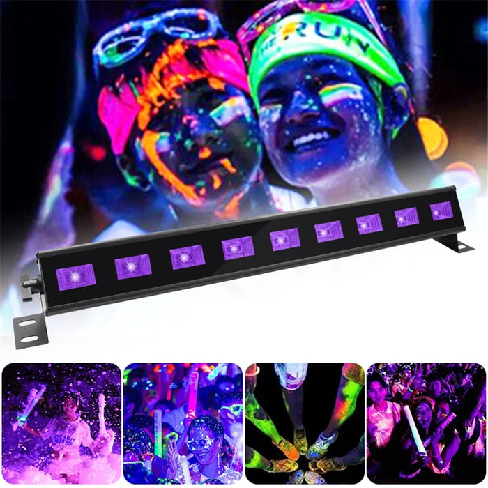 Automatic Control 9-LED Light Bar UV Blacklight Tube Glow in The Dark Party Supplies for Halloween,Christmas - 3