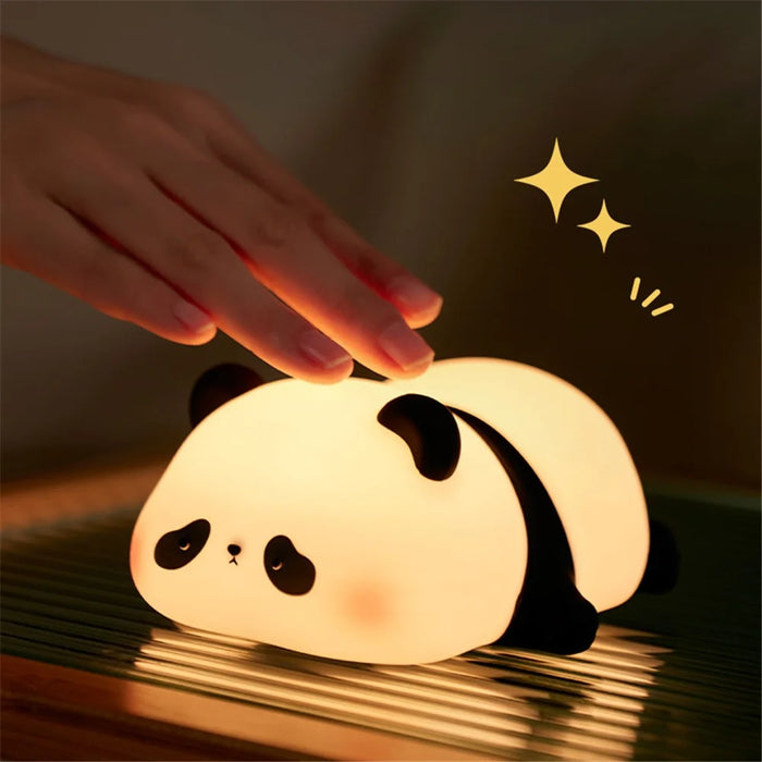 K-1155 Cute Panda Silicone Lamp Touch Control Dimming Night Light Bedside Sleep Lamp for Children (CE, FCC, CPC Certificated) - 1