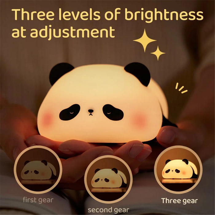 K-1155 Cute Panda Silicone Lamp Touch Control Dimming Night Light Bedside Sleep Lamp for Children (CE, FCC, CPC Certificated) - 5