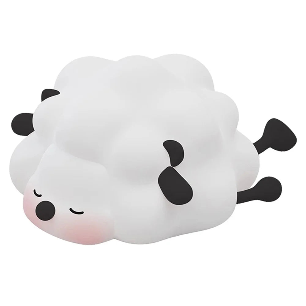 K-1156 Cute Sheep Bedside Sleeping Light Children Creative Night Light Touch Control Dimming Silicone Lamp (CE, FCC, CPC Certificated) - Black - 1