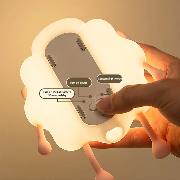 K-1156 Cute Sheep Bedside Sleeping Light Children Creative Night Light Touch Control Dimming Silicone Lamp (CE, FCC, CPC Certificated) - Black - 7