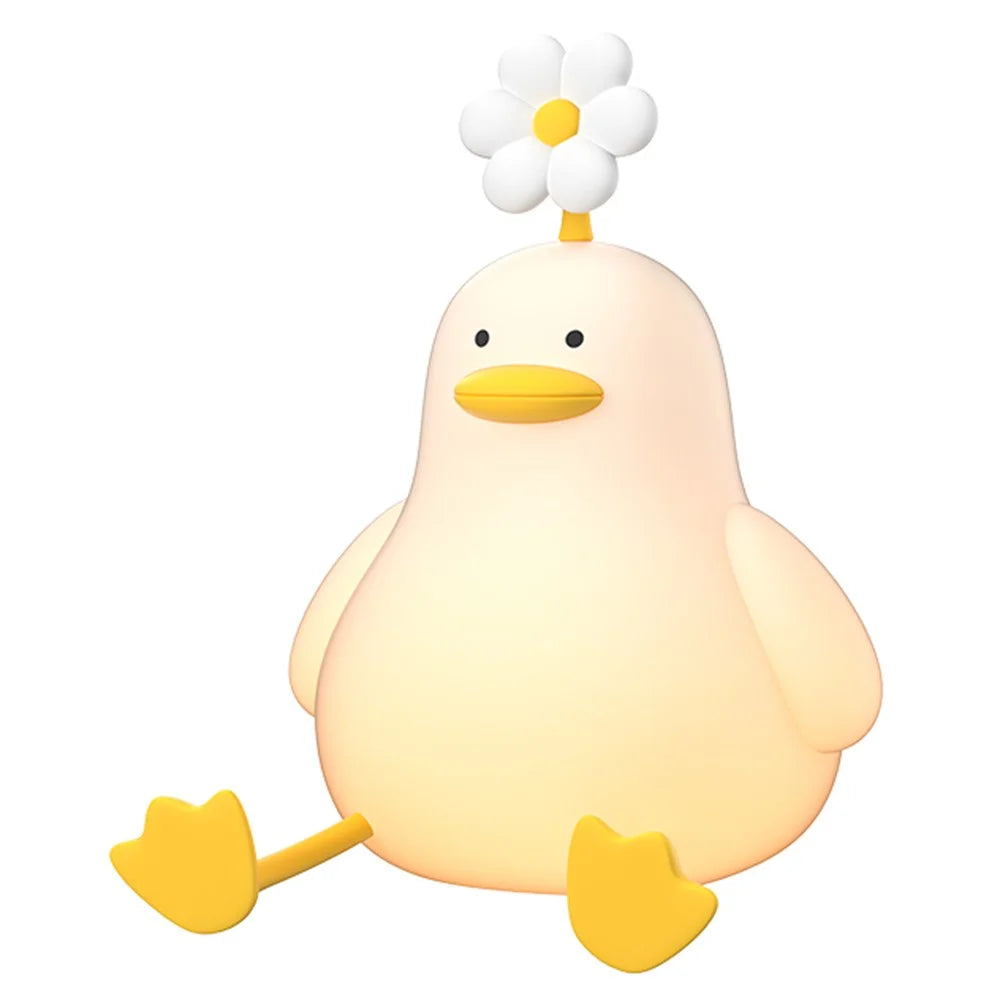 LLD-D09 Creative Duck Night Light Bedside Sleeping Light 3-Level Brightness Adjustment Touch Control Lamp with Phone Holder - 1