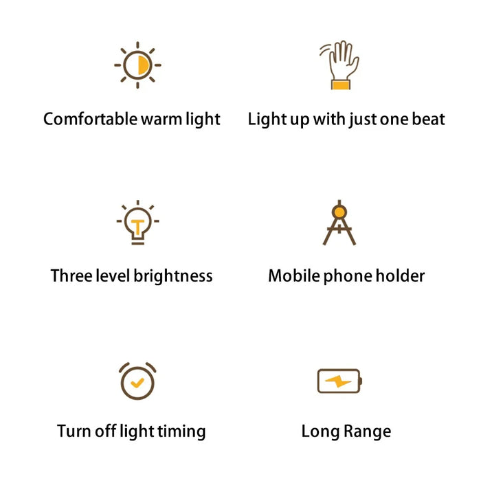 LLD-D09 Creative Duck Night Light Bedside Sleeping Light 3-Level Brightness Adjustment Touch Control Lamp with Phone Holder - 3