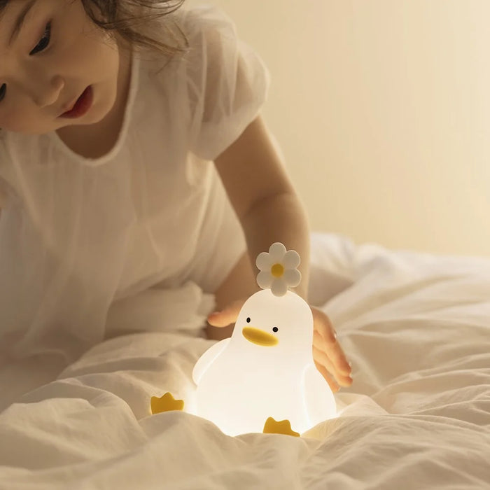 LLD-D09 Creative Duck Night Light Bedside Sleeping Light 3-Level Brightness Adjustment Touch Control Lamp with Phone Holder - 5