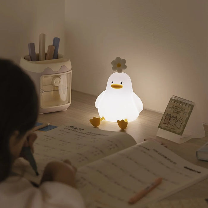 LLD-D09 Creative Duck Night Light Bedside Sleeping Light 3-Level Brightness Adjustment Touch Control Lamp with Phone Holder - 7