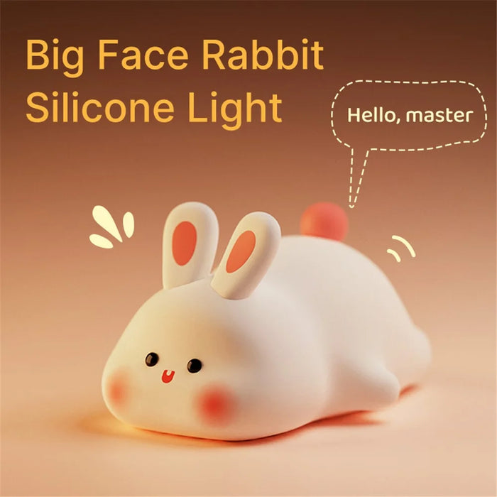 K-1153 Cute Rabbit Mini Night Light Children Bedside Sleeping Light Silicone Lamp - 2