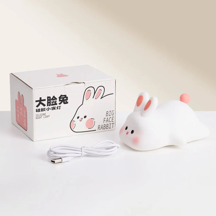 K-1153 Cute Rabbit Mini Night Light Children Bedside Sleeping Light Silicone Lamp - 6