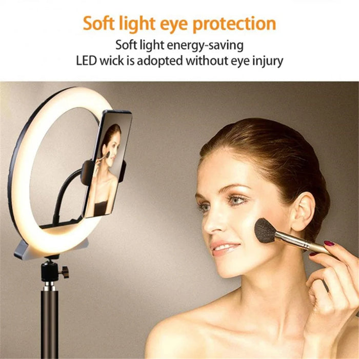 26CM Diameter Vlogging Video Lamp RGB LED Selfie Ring Light Live Broadcast Fill Light, Size: L - 4