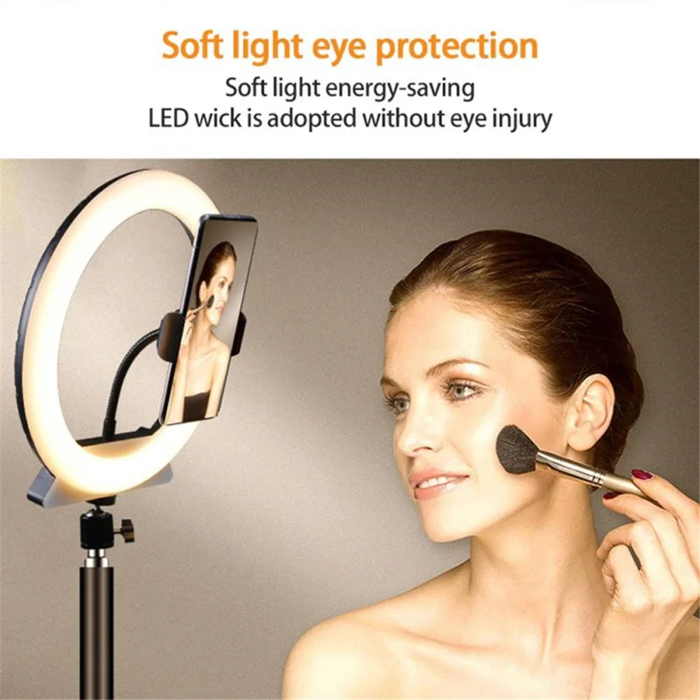 10CM Diameter Tik Tok Photography Selfie Ring Light RGB Vlogging Video LED Lamp Live Broadcast Fill Light, Size: S - 4