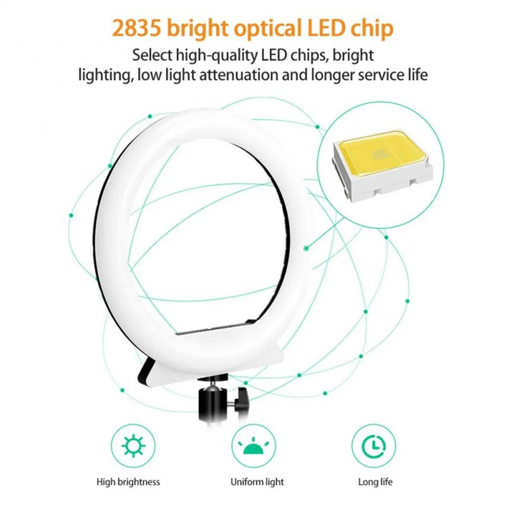10CM Diameter Tik Tok Photography Selfie Ring Light RGB Vlogging Video LED Lamp Live Broadcast Fill Light, Size: S - 7